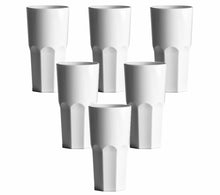Afbeelding in Gallery-weergave laden, plastic kunststof glazen longdrink wit 6 stuks