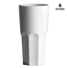 Afbeelding in Gallery-weergave laden, Plastic longdrinkglazen wit 30cl Onbreekbaar - 6 stuks