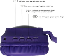 Afbeelding in Gallery-weergave laden, kinder koptelefoon megoo paars kattenoren bediening