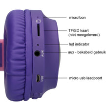 Afbeelding in Gallery-weergave laden, kinder koptelefoon megoo paars detail toepassingen