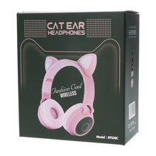 Afbeelding in Gallery-weergave laden, Megoo draadloze kinder koptelefoon met led katoortjes roze