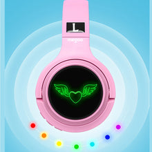 Afbeelding in Gallery-weergave laden, Koptelefoon voor kinderen met engelen vleugels - roze - draadloos - Bluetooth
