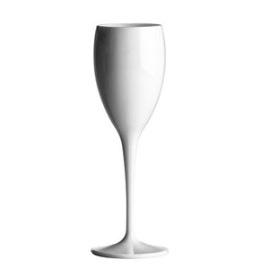 kunststof plastic champagne glas onbreekbaar wit