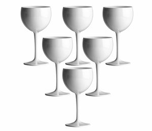 plastic kunststof glazen wit gin - wijn 6 stuks