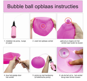 hoe een bubble ball opblazen instructies