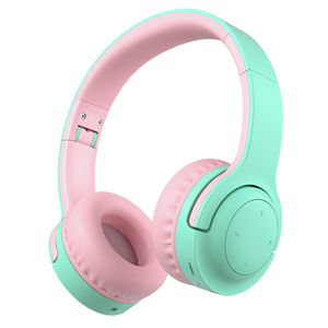 Kinder koptelefoon roze-groen - draadloos BT 5.0