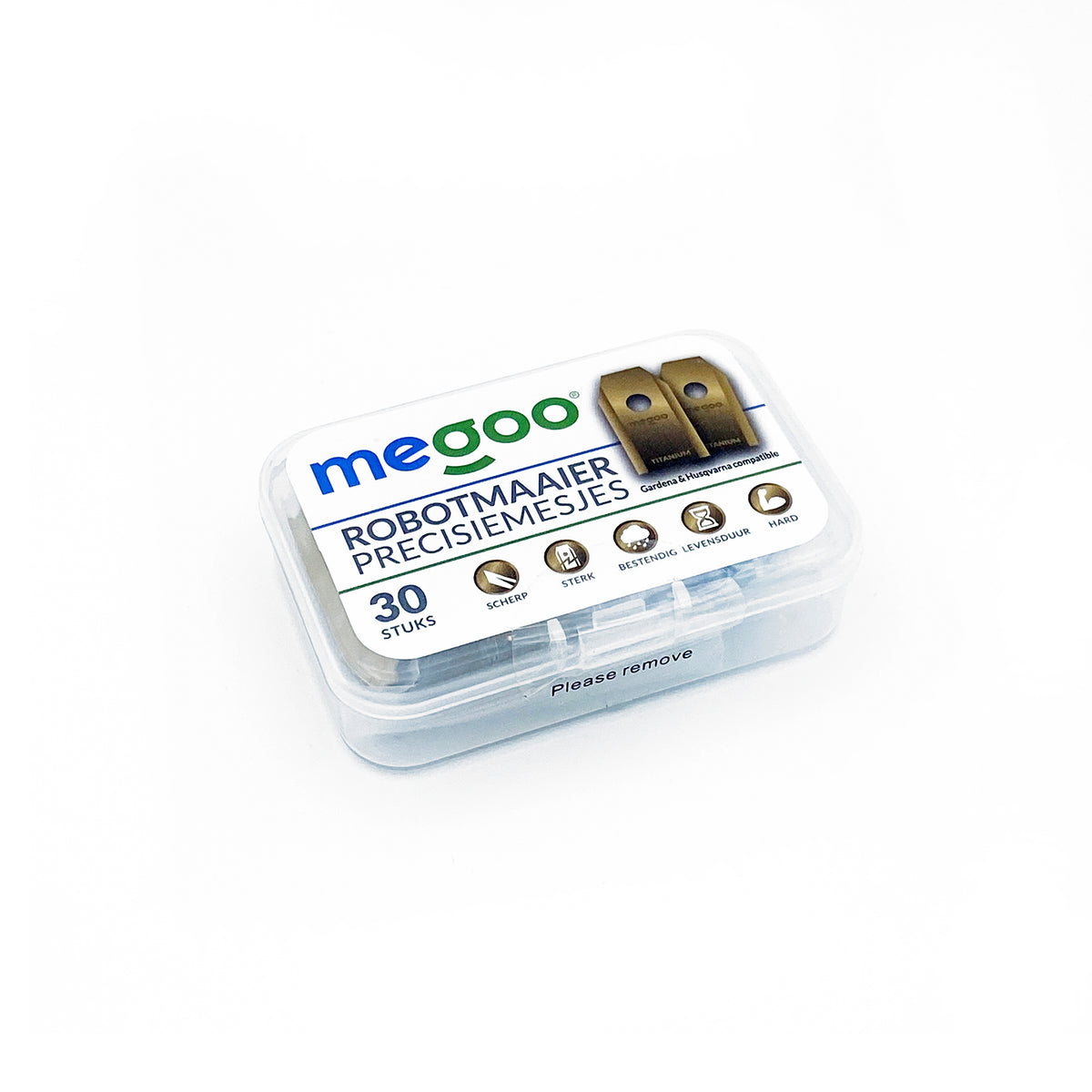 Megoo robotmaaier mesjes titanium 30 st voor Husqvarna en Gardena robo