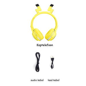 koptelefoon bluetooth voor kinderen cartoon geel