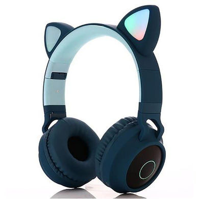 megoo koptelefoon voor kinderen met katoortjes blauw